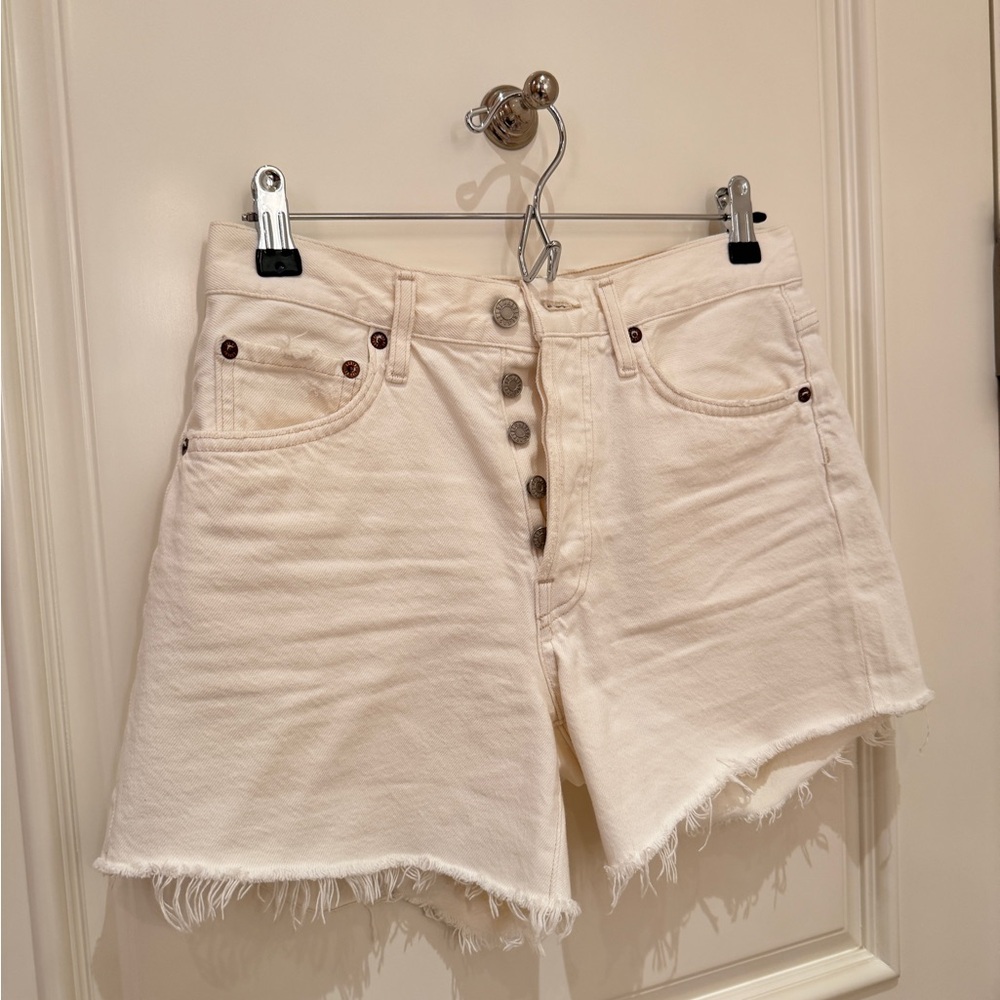 Women's White Denim Shorts
